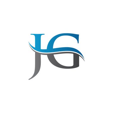Jg harfi Tip Logo Tasarım Şablonu. Soyut Harf Jg logosu Tasarımı