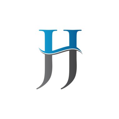 JJ harfi Tip Logo Tasarım Şablonu. Soyut Harf Jj logo Tasarımı