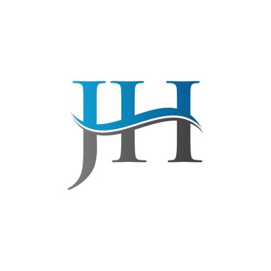 Jh harfi Tip Logo Tasarım Şablonu. Soyut Harf Jh logo Tasarımı
