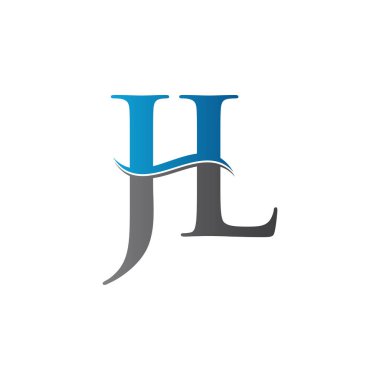 JI harfi Tip Logo Tasarım Şablonu. Soyut Harf JI logosu Tasarımı