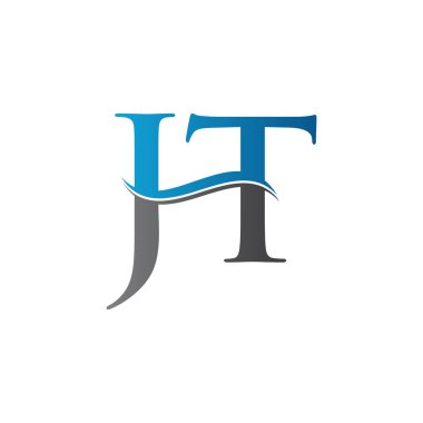 Jt harfi Tip Logo Tasarım Şablonu. Soyut Harf JT logosu Tasarımı