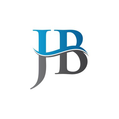 Jb harfi Tip Logo Tasarım Şablonu. Soyut Harf Jb logosu Tasarımı