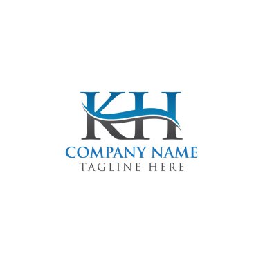 Kh harfli Logo Tasarım Şablonu. Soyut Harf Kh logo Tasarımı