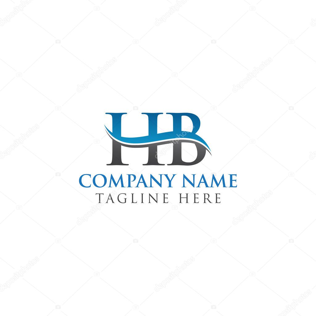 HB letter Type Logo Design vector Template. Abstract Letter HB logo Design