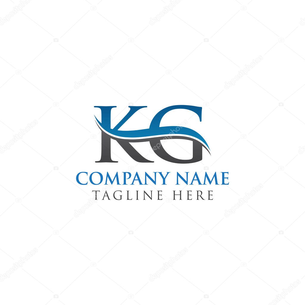 Initial KG letter Logo Design vector Template. Abstract Letter KG logo Design