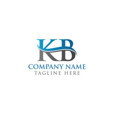 Kb harfinin baş harfi Tip Logo Tasarım Şablonu. Soyut Harf Kb logo Tasarımı