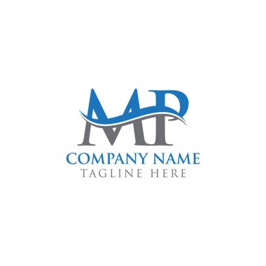 İlk Harf Logo Tasarım Şablonu. Soyut Harf Harfleri Harita logosu Tasarımı