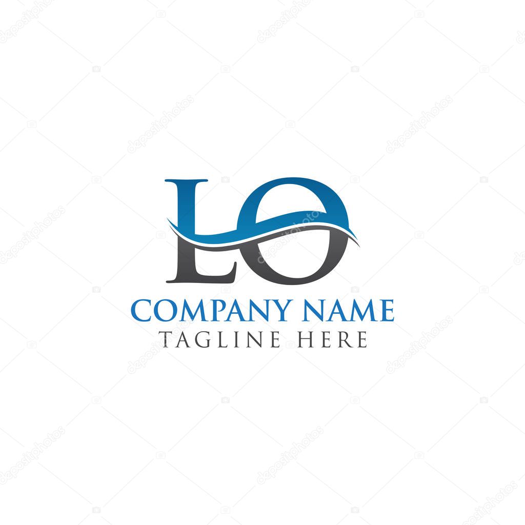 Initial LO letter Logo Design vector Template. Abstract Letter LO logo Design
