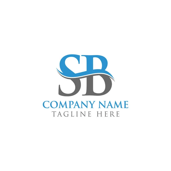 Swoosh Letter Logo Design Vector Template Letter Logo Design — Stock Vector