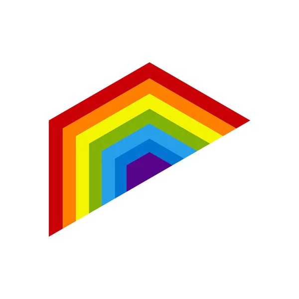 Ilustración Colorida Del Vector Del Arco Iris Color Rainbow Cloud — Archivo Imágenes Vectoriales