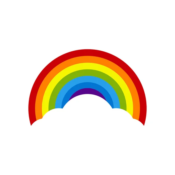 Kleurrijke Rainbow Vector Illustratie Kleur Rainbow Cloud Vector — Stockvector