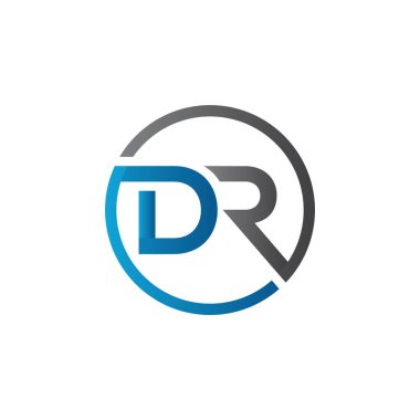 Yaratıcı Tipografi Vektör Şablonlu Dr. Harf Logosu. Yaratıcı Soyut Harf Dr. Logo Tasarımı