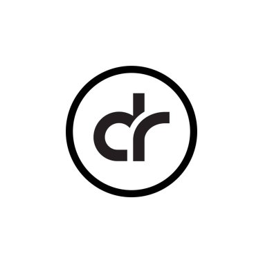 Yaratıcı Tipografi Vektör Şablonlu Dr. Harf Logosu. Yaratıcı Soyut Harf Dr. Logo Tasarımı