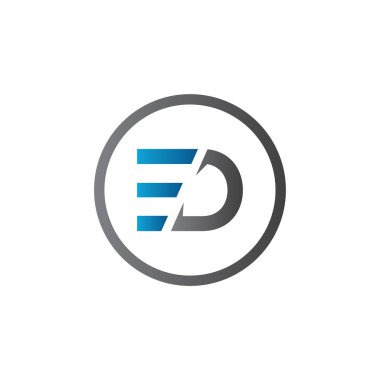 Ed Harfleri Bağlı Logo. Yaratıcı Mektup Ed Modern İş Logosu Vektör Şablonu. İlk Ed Logo Tasarımı