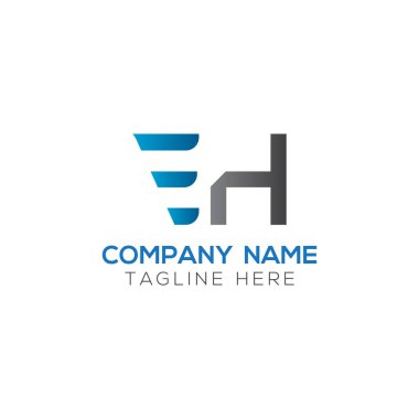 Baş harfler birbirine bağlı logo. Yaratıcı Mektup Eh Modern İş Logosu Vektör Şablonu. Baş harfler Eh Logo Tasarımı