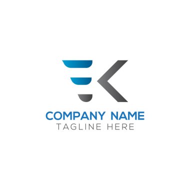 Baş harfleri Ek Bağlı Logo. Creative Letter Ek Modern Business Logo Vektör Şablonu. Baş Ek Logo Tasarımı