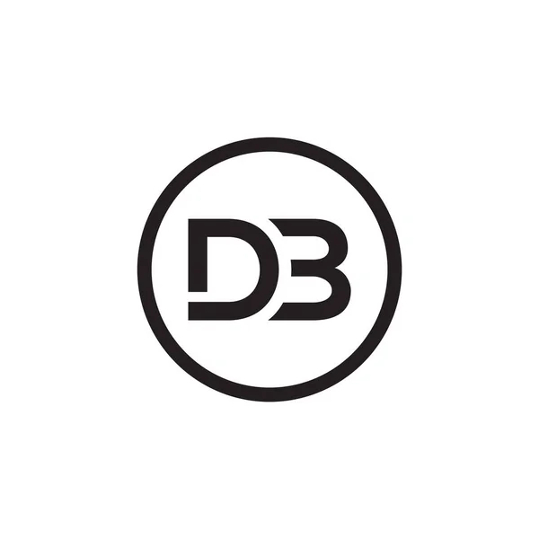具有创意字体矢量模板的首字母Db标志 创意摘要字母Db标志设计 — 图库矢量图片