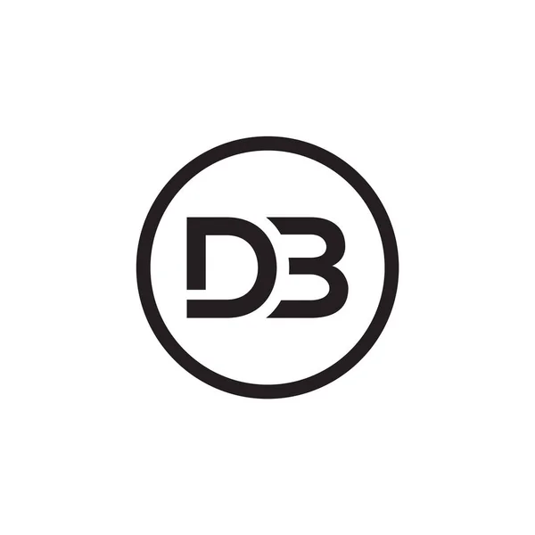 具有创意字体矢量模板的首字母Db标志 创意摘要字母Db标志设计 — 图库矢量图片