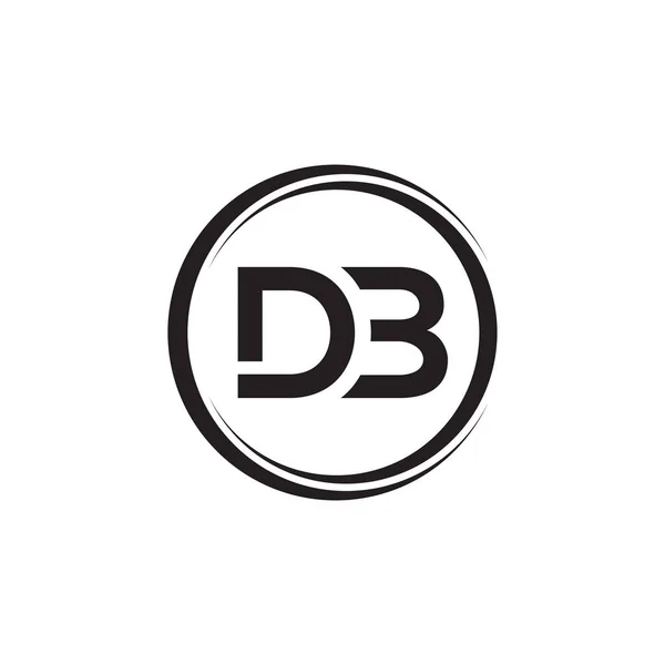 具有创意字体矢量模板的首字母Db标志 创意摘要字母Db标志设计 — 图库矢量图片