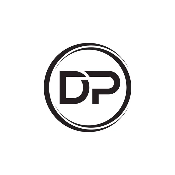 初始Dp字母标识与创意字体向量模板 创意摘要字母Dp标志设计 — 图库矢量图片