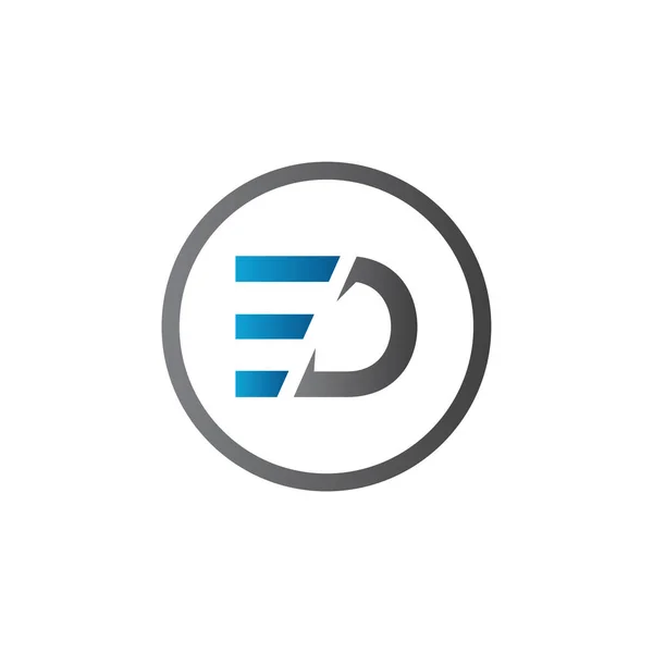 Αρχικό Λογότυπο Του Εντ Δημιουργική Επιστολή Modern Business Logo Διάνυσμα — Διανυσματικό Αρχείο