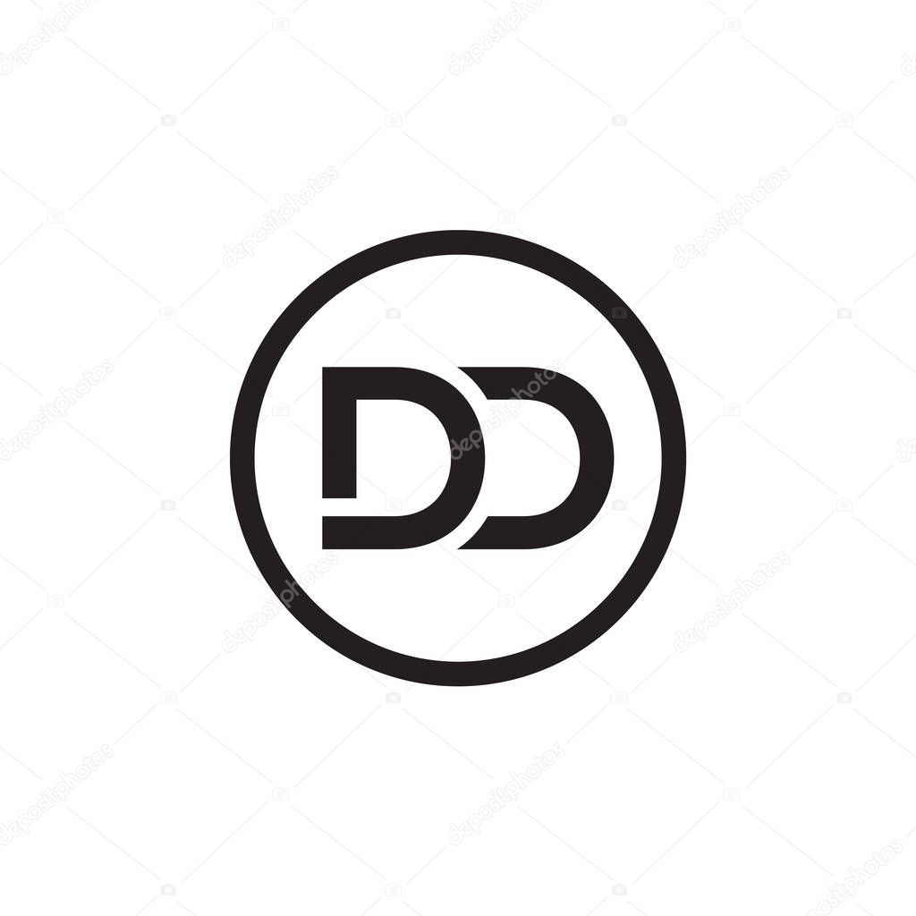 Initial DD Letter Logo With Creative Typography Vector Template. Creative Abstract Letter DD Logo Design