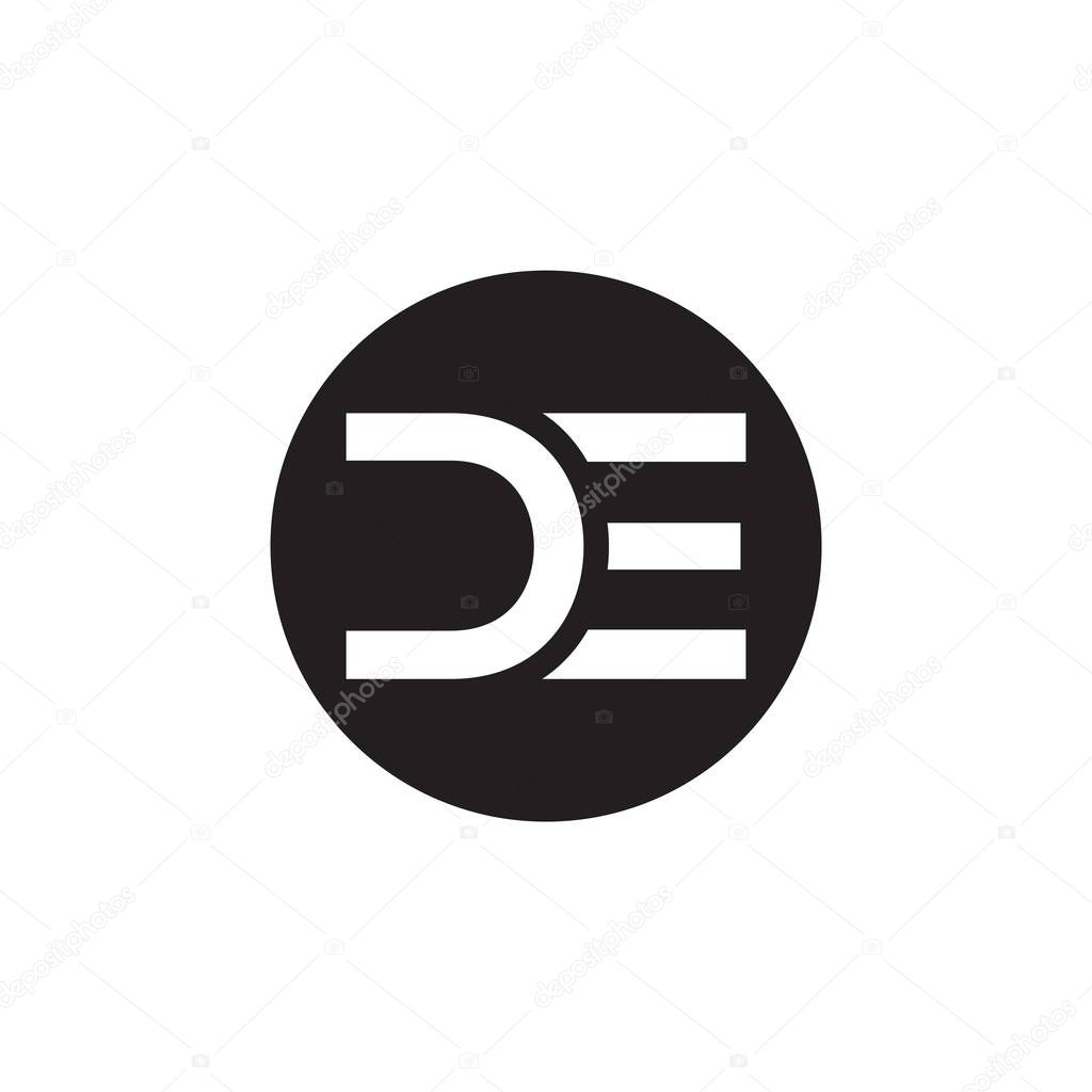 Initial DE Letter Logo With Creative Typography Vector Template. Creative Abstract Letter DE Logo Design