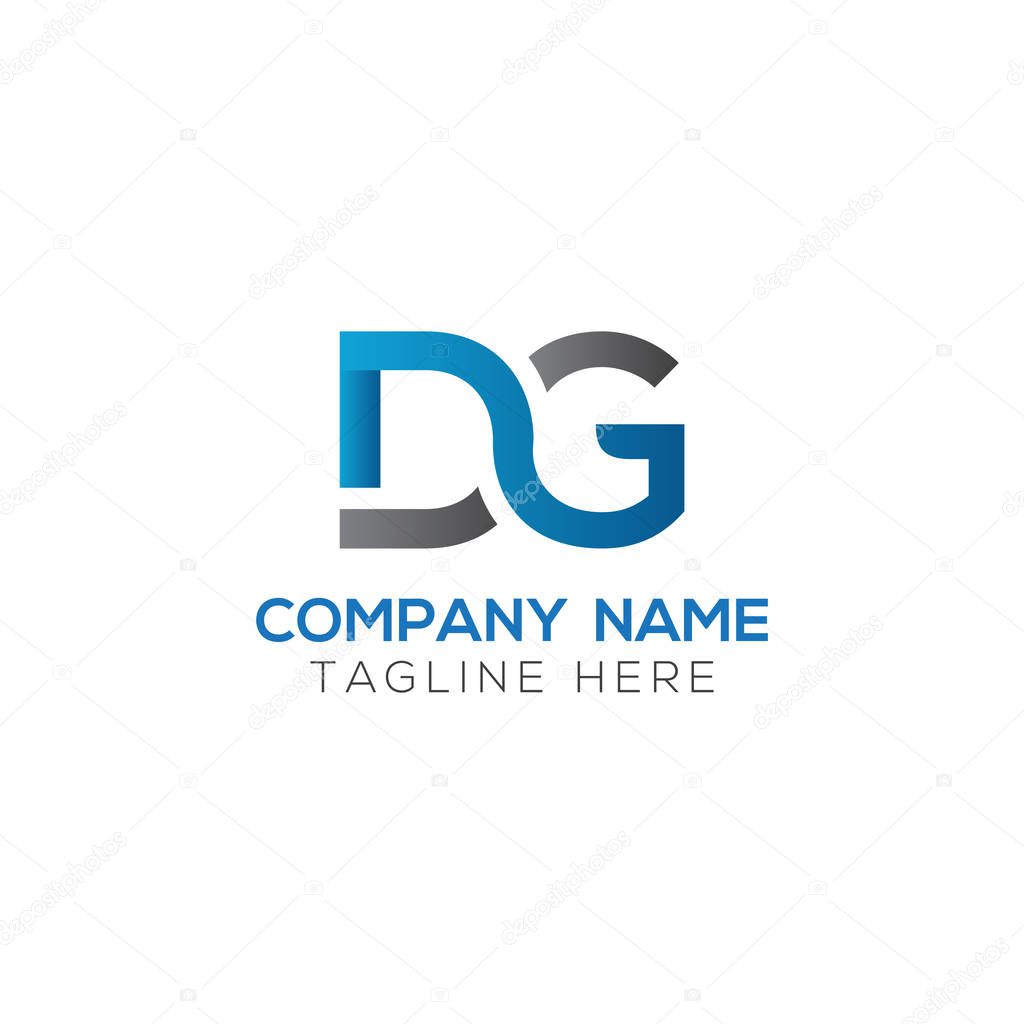 Initial DG Letter Logo With Creative Typography Vector Template. Creative Abstract Letter DG Logo Design