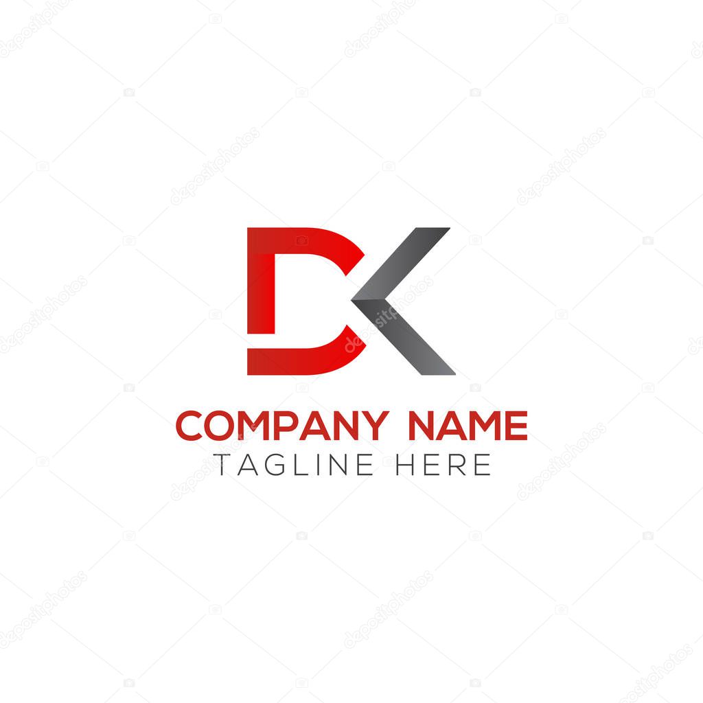 Initial DK Letter Logo With Creative Typography Vector Template. Creative Abstract Letter DK Logo Design