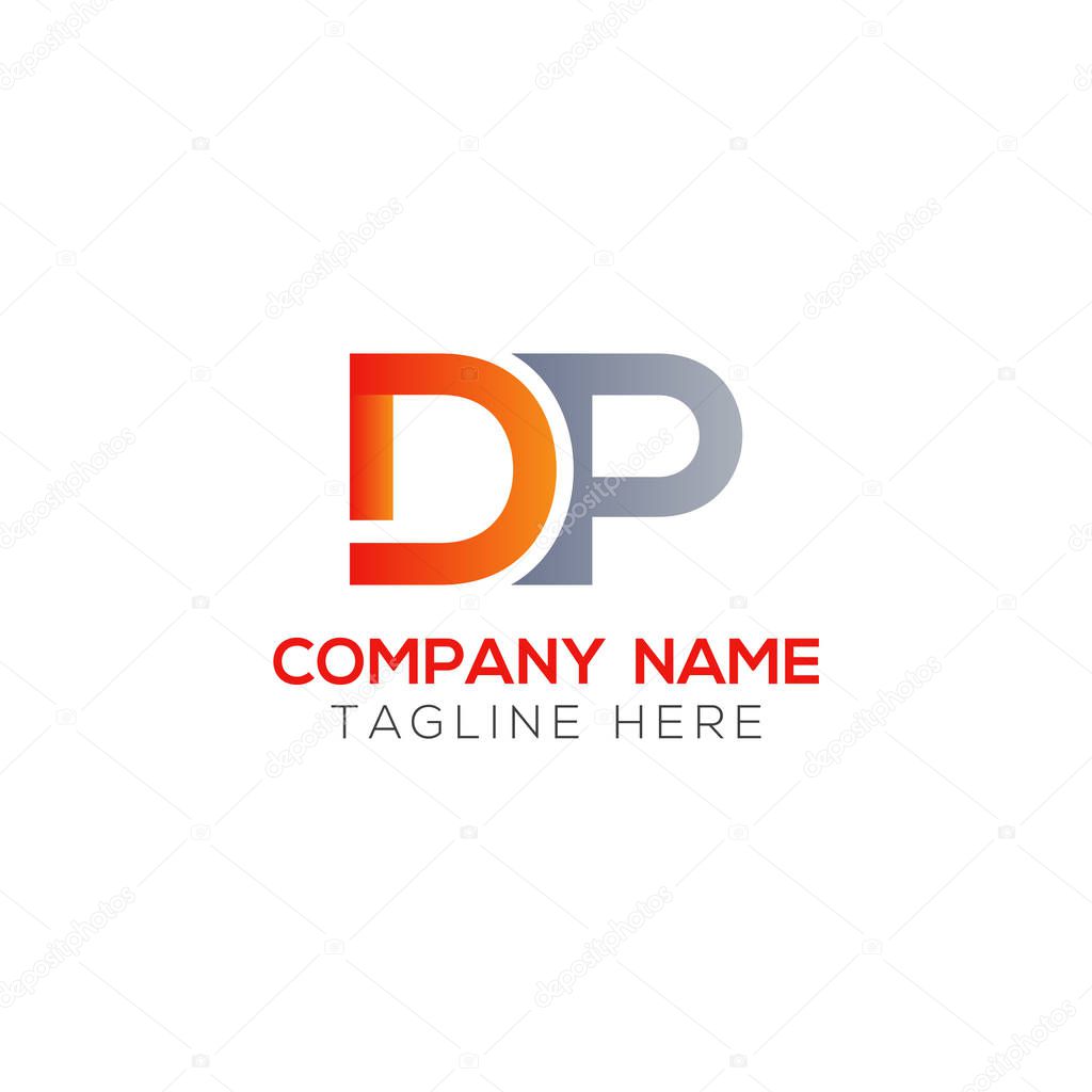 Initial DP Letter Logo With Creative Typography Vector Template. Creative Abstract Letter DP Logo Design
