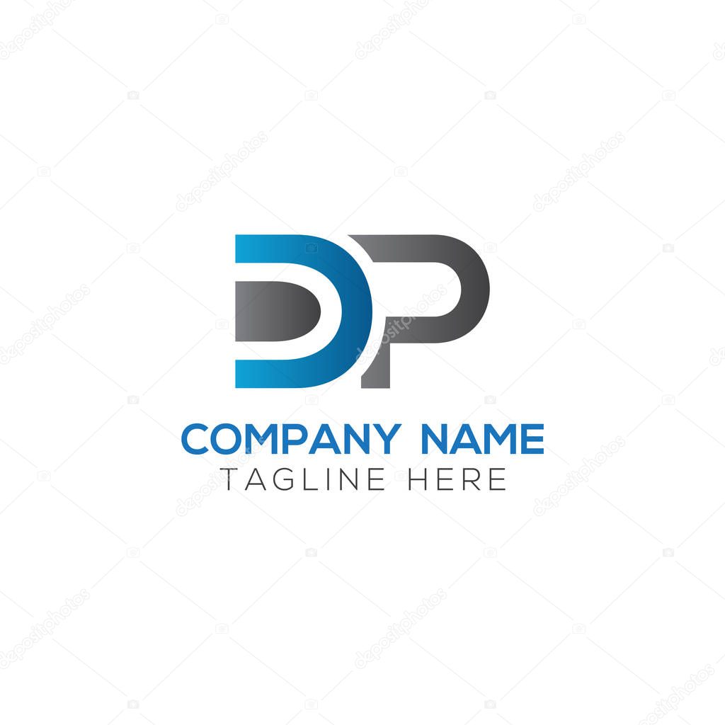 Initial DP Letter Logo With Creative Typography Vector Template. Creative Abstract Letter DP Logo Design