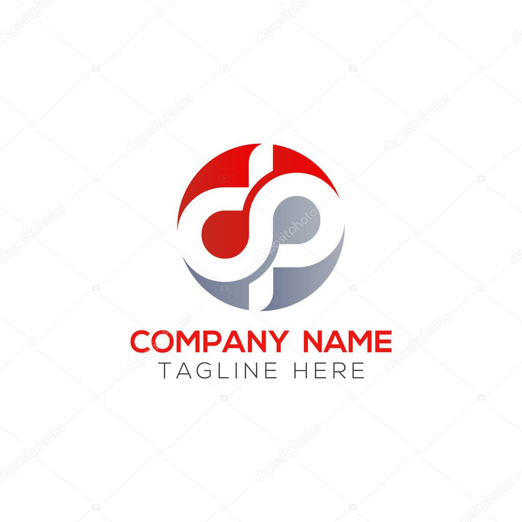 Initial DP Letter Logo With Creative Typography Vector Template. Creative Abstract Letter DP Logo Design