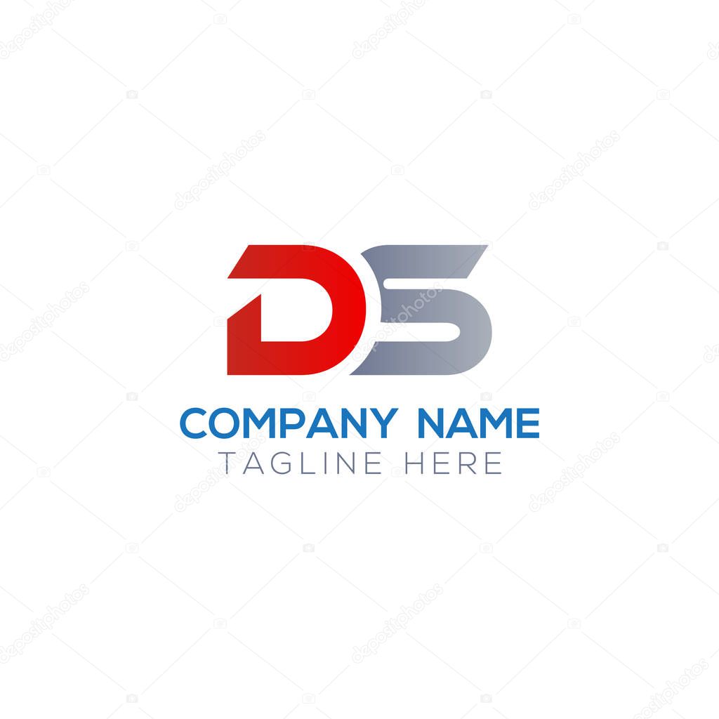 Initial DS Letter Logo With Creative Typography Vector Template. Creative Abstract Letter DS Logo Design
