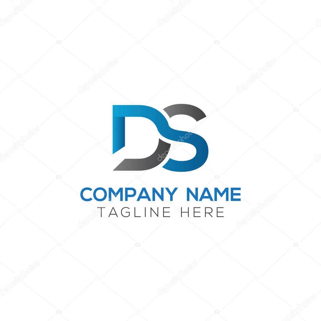 Initial DS Letter Logo With Creative Typography Vector Template. Creative Abstract Letter DS Logo Design