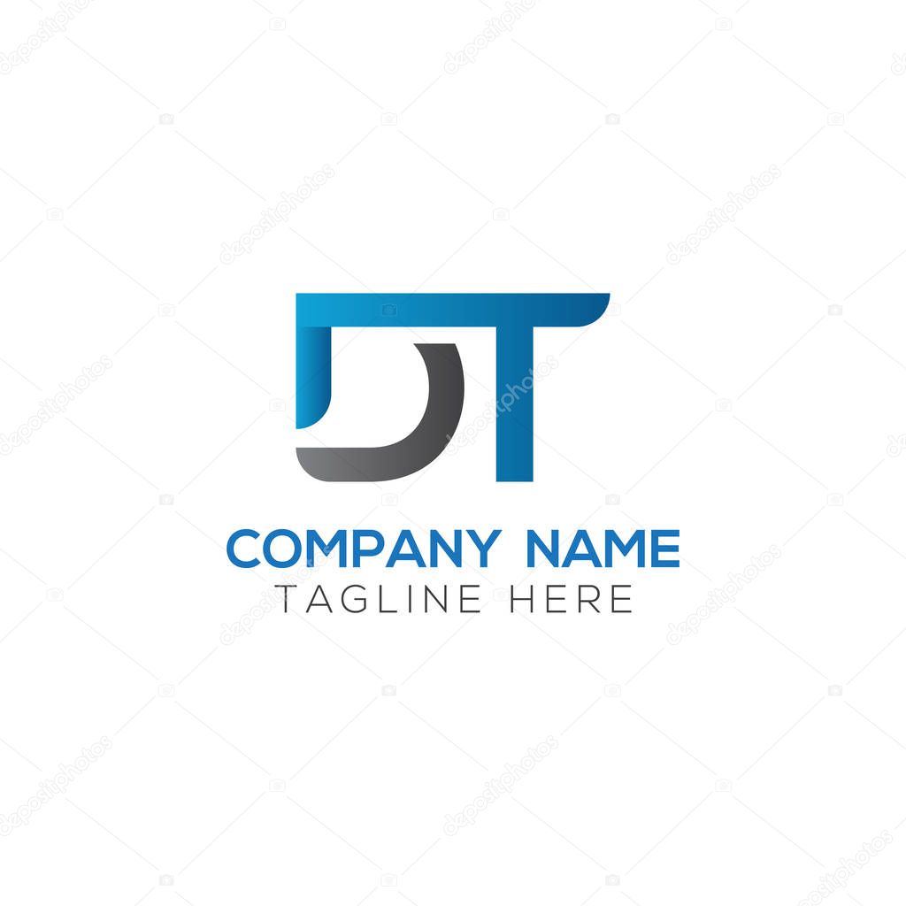 Initial DT Letter Logo With Creative Typography Vector Template. Creative Abstract Letter DT Logo Design