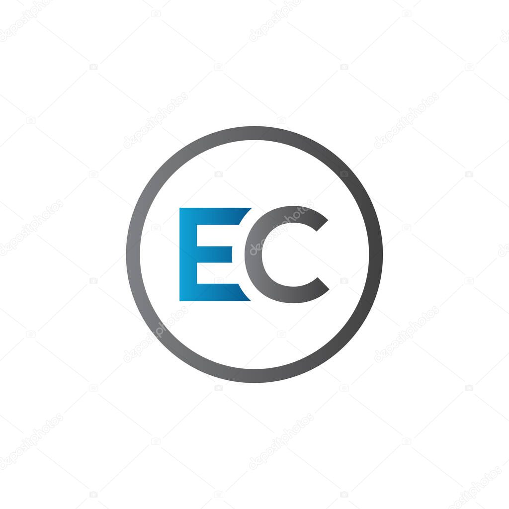 Initial EC Letter Linked Logo. Creative Letter EC Modern Business Logo Vector Template. Initial EC Logo Design