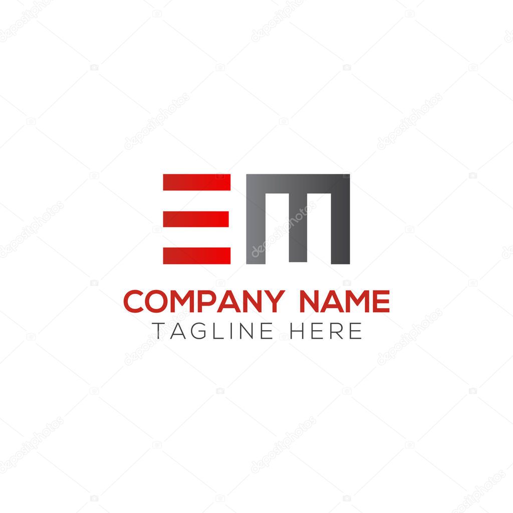 Initial EM Letter Linked Logo. Creative Letter EM Modern Business Logo Vector Template. Initial EM Logo Design