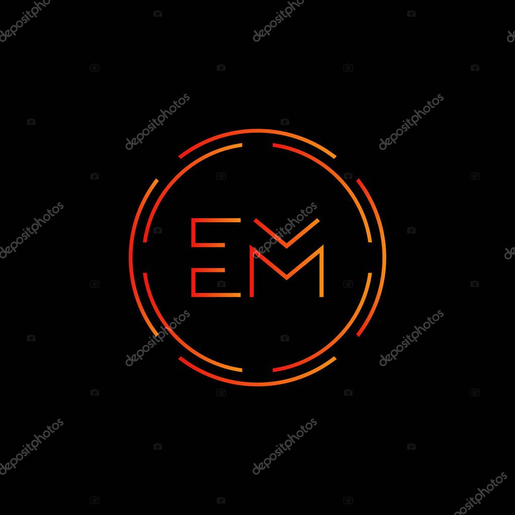 Initial EM Letter Linked Logo. Creative Letter EM Modern Business Logo Vector Template. Initial EM Logo Design