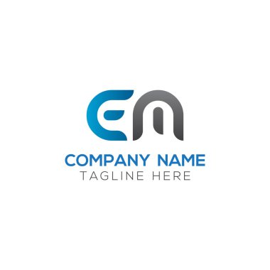 Baş harfleri birleştirilmiş logo. Yaratıcı Letter Em Modern Business Logo Vektör Şablonu. İlk Em Logo Tasarımı