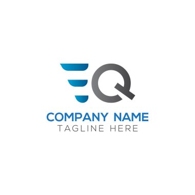 Baş harfler birbirine bağlı logo. Yaratıcı Mektup Modern İş Logosu Vektör Şablonu. İlk Eq Logo Tasarımı