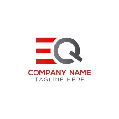 Baş harfler birbirine bağlı logo. Yaratıcı Mektup Modern İş Logosu Vektör Şablonu. İlk Eq Logo Tasarımı