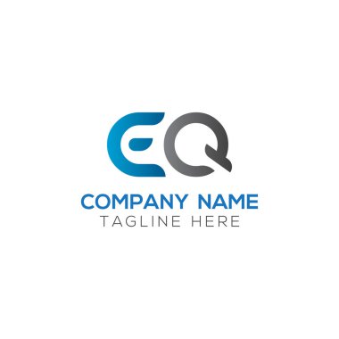 Baş harfler birbirine bağlı logo. Yaratıcı Mektup Modern İş Logosu Vektör Şablonu. İlk Eq Logo Tasarımı