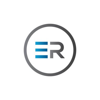 Baş harf bağlantılı logo. Creative Letter Er Modern Business Logo Vector Şablonu. İlk Er Logo Tasarımı