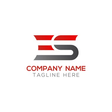 Baş harfler birbirine bağlı logo. Yaratıcı Harf Es Modern İş Logosu Vektör Şablonu. Baş harfler Es Logo Tasarımı