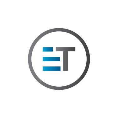 İlk Et Harfi Bağlı Logo. Yaratıcı Mektup ve Modern İş Logosu Vektör Şablonu. Başlangıç Et Logo Tasarımı