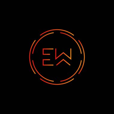 Baş harfler birbirine bağlı logo. Yaratıcı Mektup Ew Modern Business Logo Vektör Şablonu. İlk Ew Logo Tasarımı