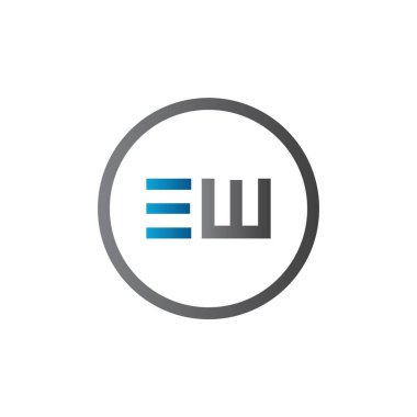 Baş harfler birbirine bağlı logo. Yaratıcı Mektup Ew Modern Business Logo Vektör Şablonu. İlk Ew Logo Tasarımı