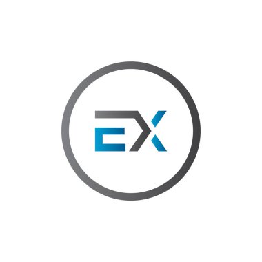 İlk Eski Mektup Bağlı Logo. Yaratıcı Mektup Eski Modern İş Logosu Vektör Şablonu. İlk Ex Logo Tasarımı