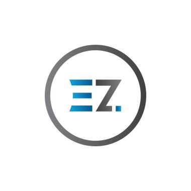 İlk Ez Harfi Bağlı Logo. Yaratıcı Letter Ez Modern Business Logo Vektör Şablonu. İlk Ez Logo Tasarımı