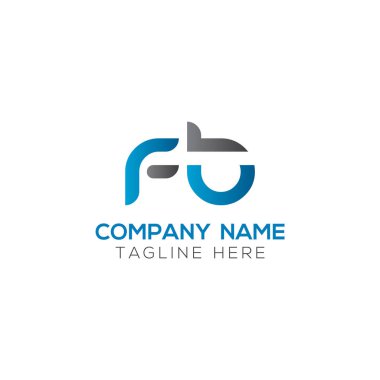 İlk FB Harfi Bağlı Logo. Yaratıcı Harf Fb Modern İş Logosu Vektör Şablonu. Fb Logo Tasarımı